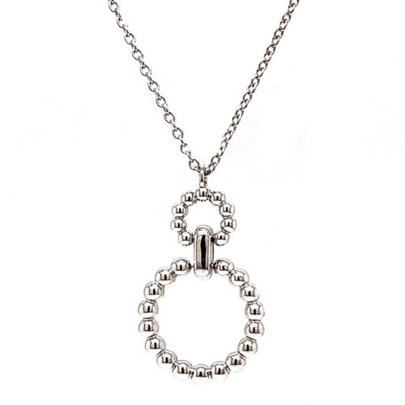 Gabriel & Co. Sterling Silver Bujukan Bead Circles Pendant Necklace - Picture 1 of 4